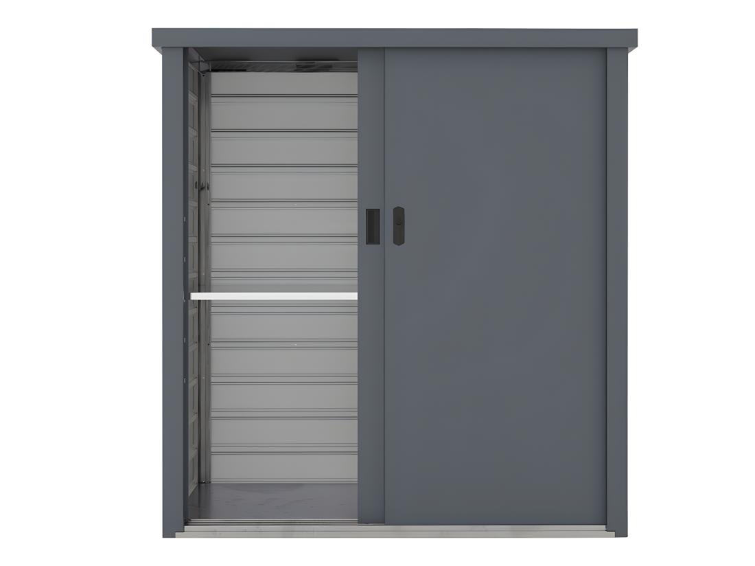 Vente Unique Armoire De Rangement De Jardin En Métal Acier Galvanisé Gris 1 31 M3 125x80x131 Cm REIVAX