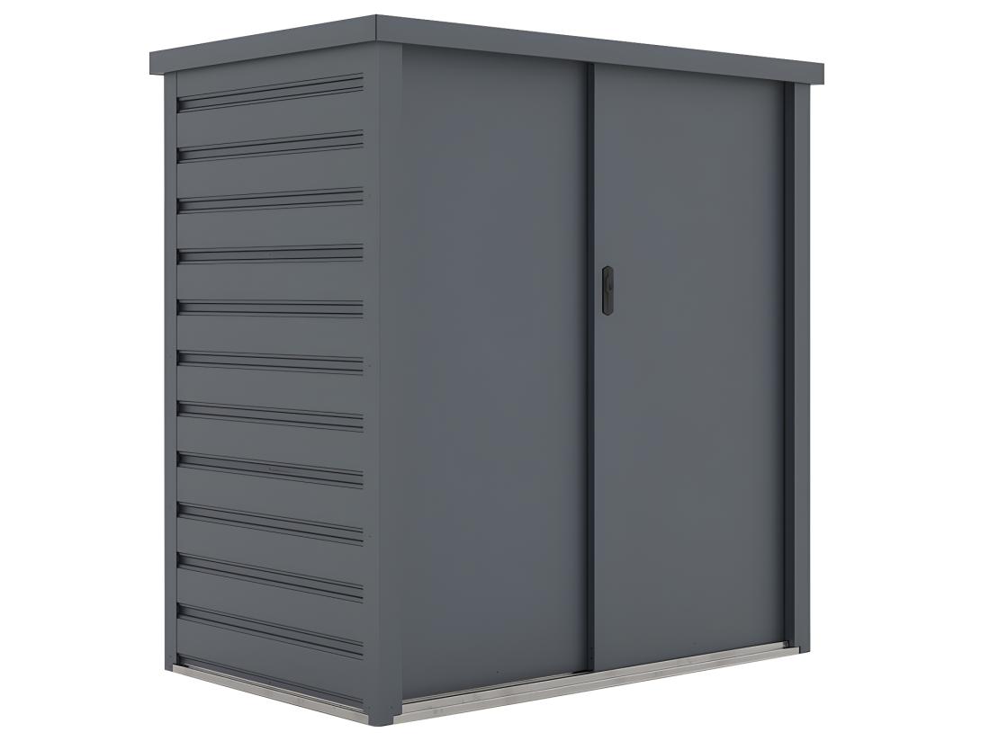 Vente Unique Armoire De Rangement De Jardin En Métal Acier Galvanisé Gris 1 31 M3 125x80x131 Cm REIVAX