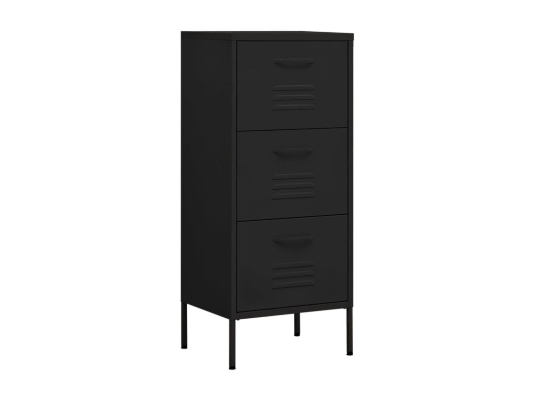 Vente Unique Armoire De Rangement Noir 42 5x35x101 5 Cm Acier