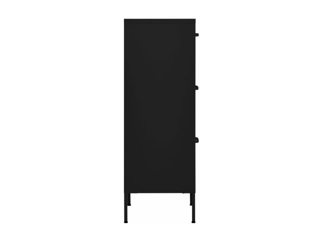 Vente Unique Armoire De Rangement Noir 42 5x35x101 5 Cm Acier