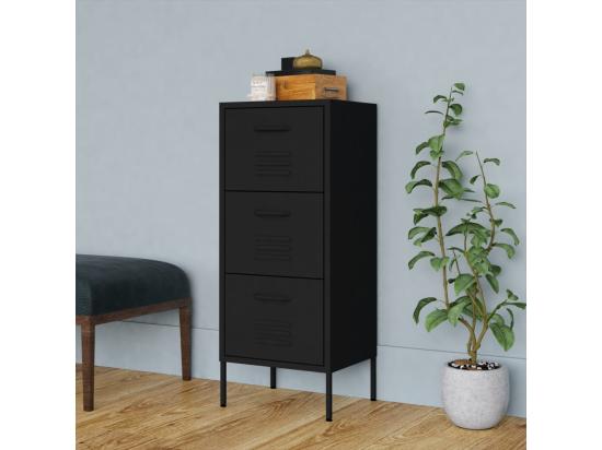 vente unique Armoire de rangement Noir 42 5x35x101 5 cm Acier