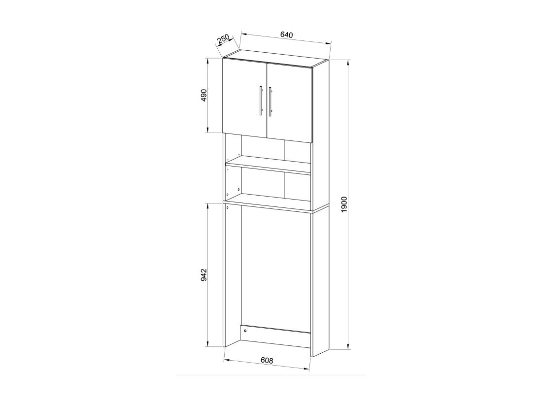 Vente Unique Armoire De Rangement Pour Machine à Laver Jutas