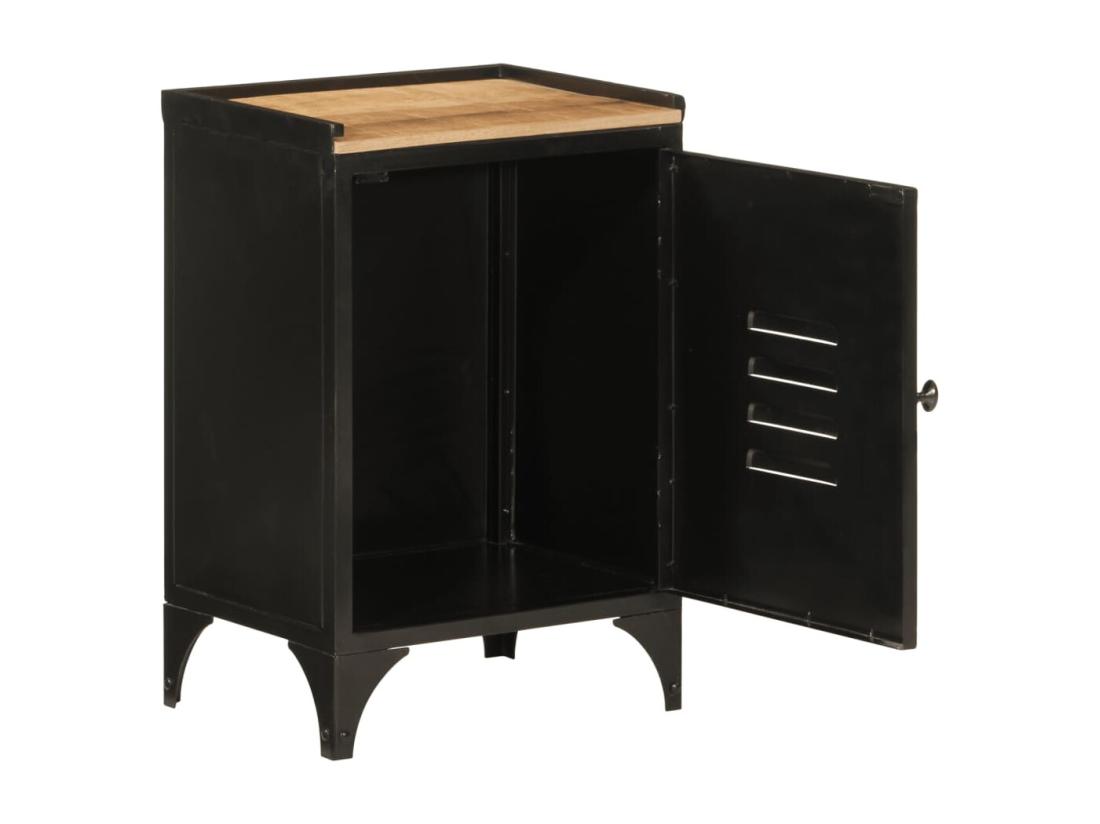 Vente Unique Armoire De Salle De Bain 40x30x60 Cm Fer Et Bois De Manguier