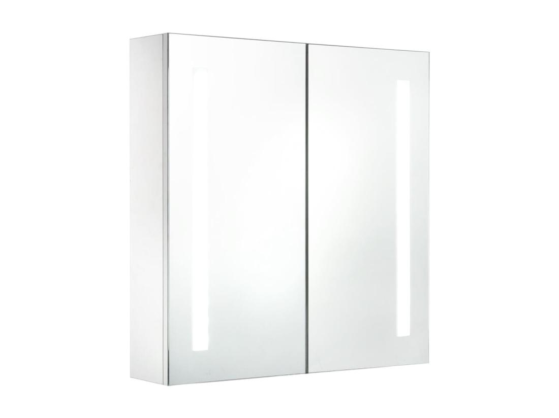 Vente Unique Armoire De Salle De Bain à Miroir LED 60x14x62 Cm