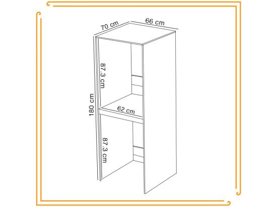 Vente Unique Armoire De Salle De Bain Au-dessus De La Machine à Laver Et Du Sèche-linge étagère En Chêne Lancelot