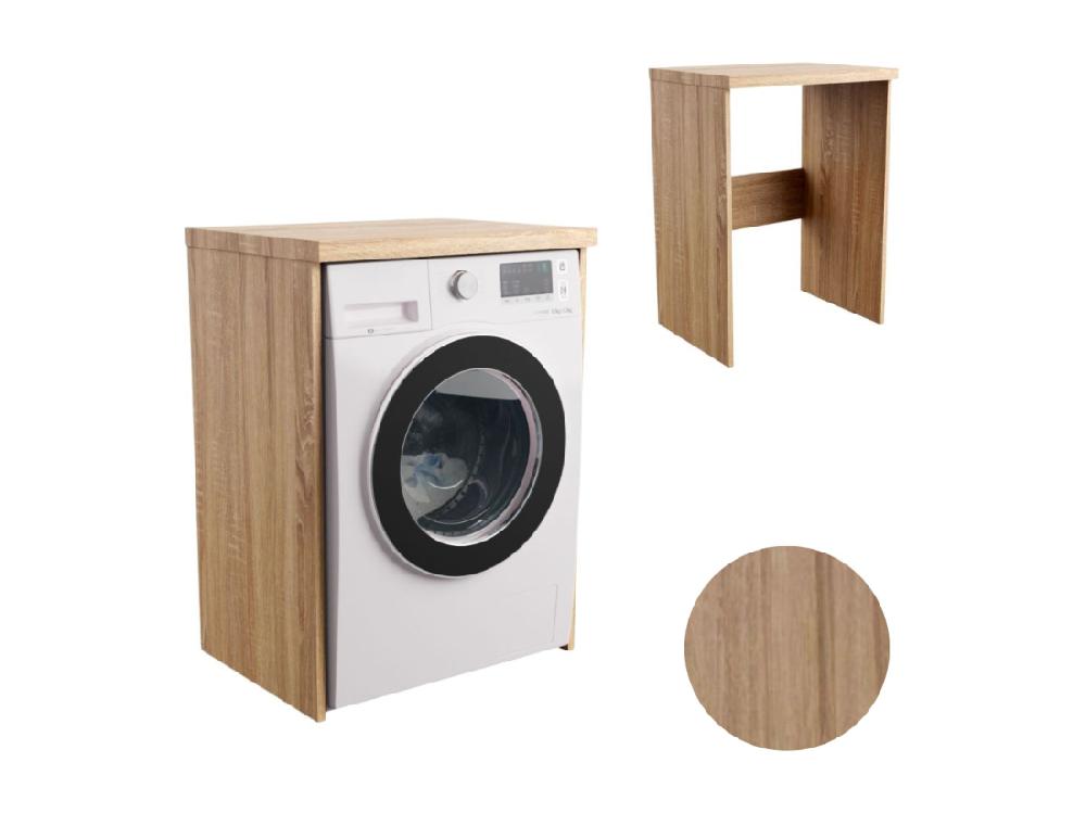 Vente Unique Armoire De Salle De Bain Pour Lave-linge Et Sèche-linge En Chêne Sonoma. Parfait Pour Ranger Vos Appareils électroménagers