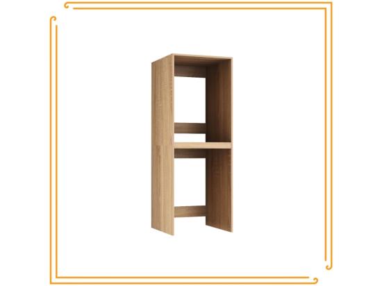 Vente Unique Armoire De Salle De Bain Pour Machine à Laver Et Sèche-linge Colonne De Rangement Finition Chêne Sonoma