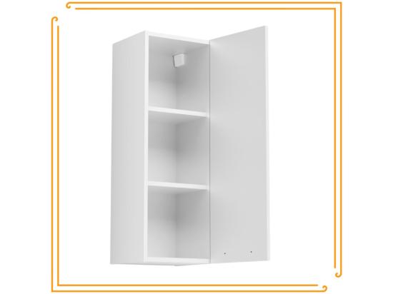 Vente Unique Armoire De Salle De Bain Suspendue 30cm Colonne étroite étagère étagère Fermée Blanc