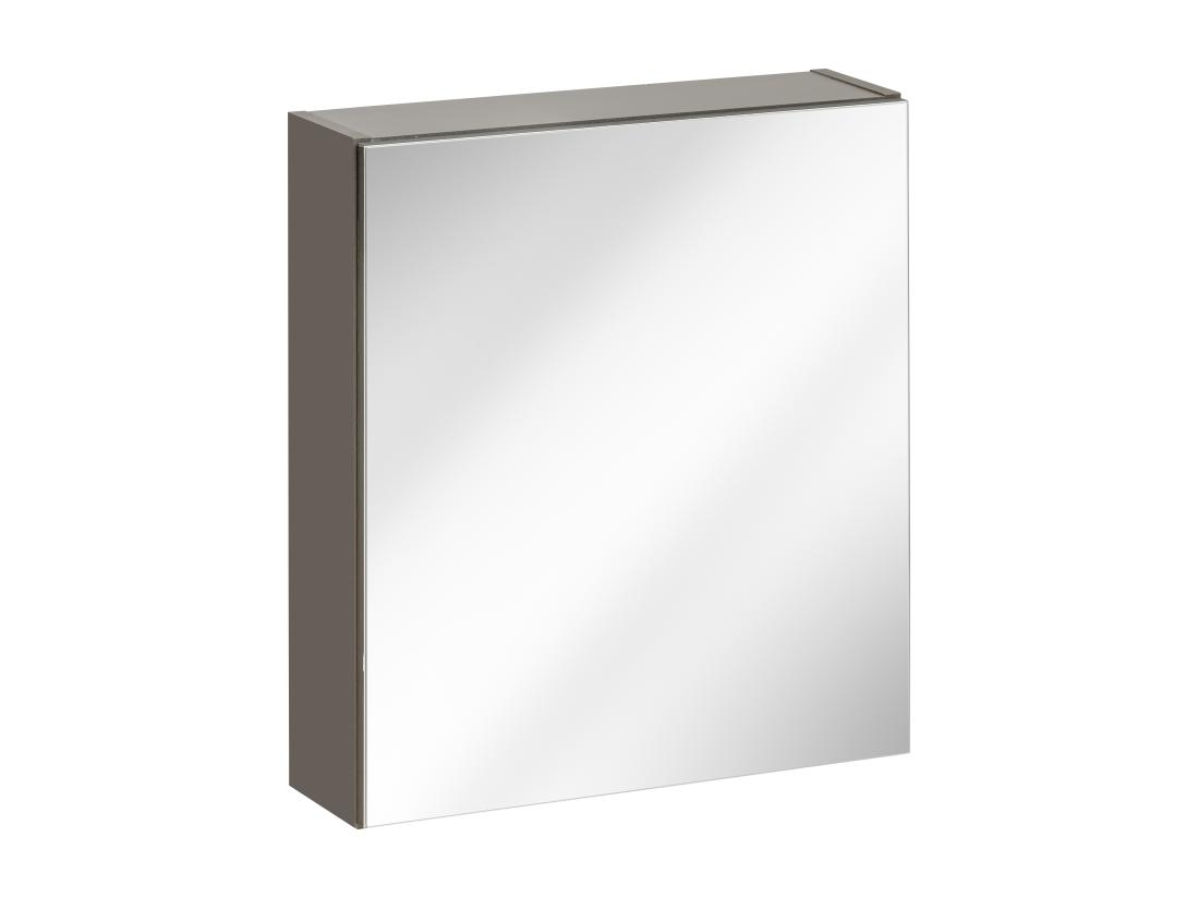 Vente Unique Armoire De Toilette Avec Miroir - Gris - L50 X H55 Cm - MOLLY