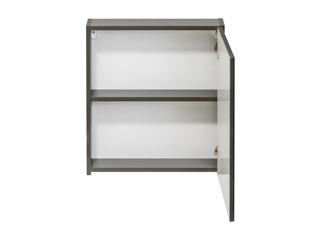 Vente Unique Armoire De Toilette Avec Miroir - Gris - L50 X H55 Cm - MOLLY
