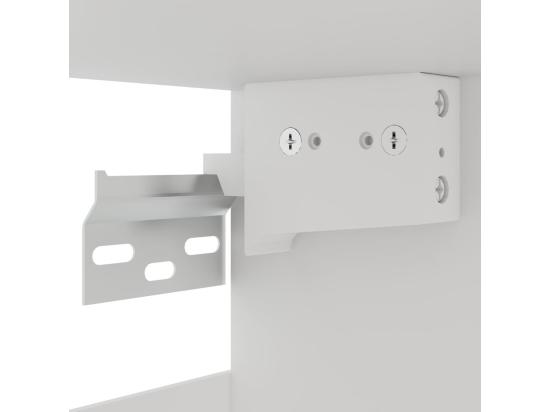 Vente Unique Armoire En Verre Suspendue Blanc Brillant 60x31x60