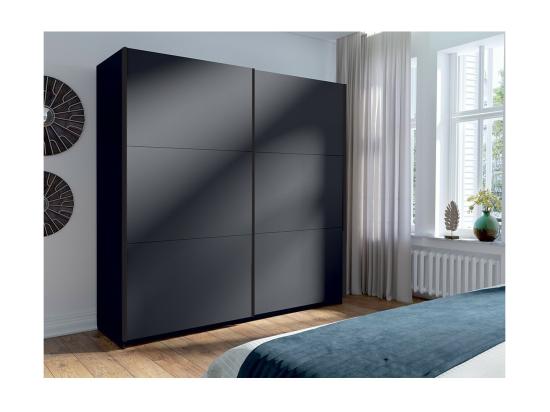 Vente Unique Armoire Garde Robe 200 Cm 2 Portes Coulissantes - Gris Graphite - Collection ARSALA