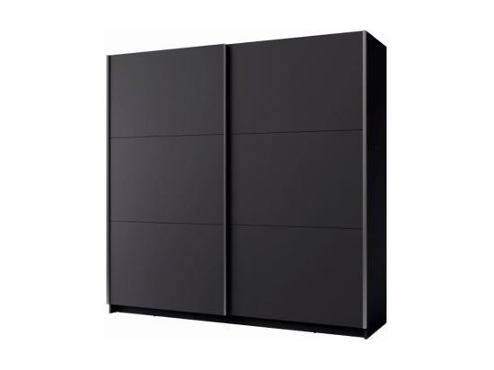 vente unique Armoire garde robe 200 cm 2 portes coulissantes - gris graphite - Collection ARSALA