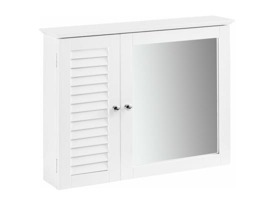 vente unique Armoire Miroir Meuble De Salle De Bain Avec Porte Meuble De Rangement Mural BZr55-w