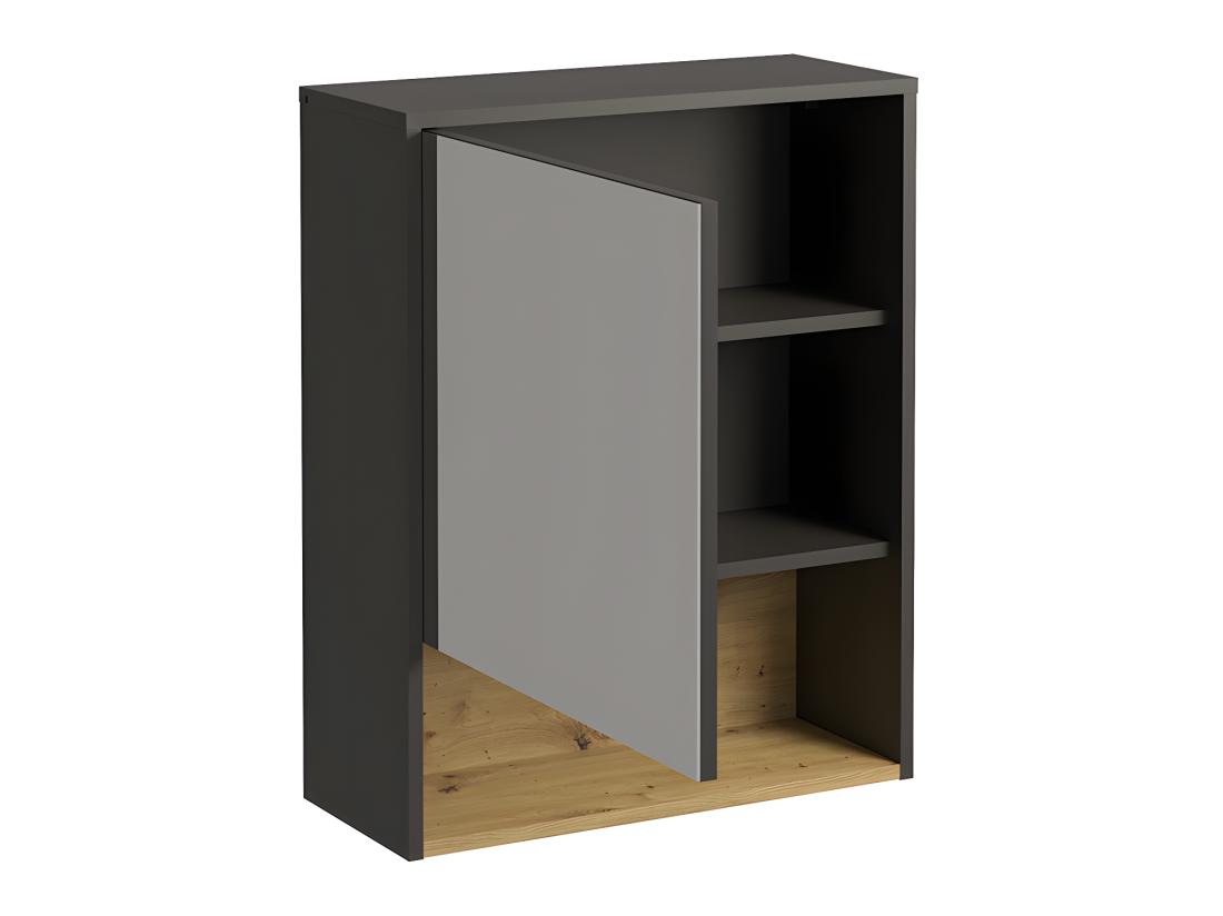 Vente Unique Armoire Murale De Salle De Bain Anthracite - 60 Cm - YANGRA
