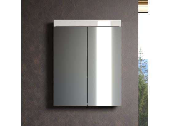 Vente Unique Armoire Murale De Salle De Bain Avec Miroir Amanda Blanc 60x77x17 Cm EPIKASA