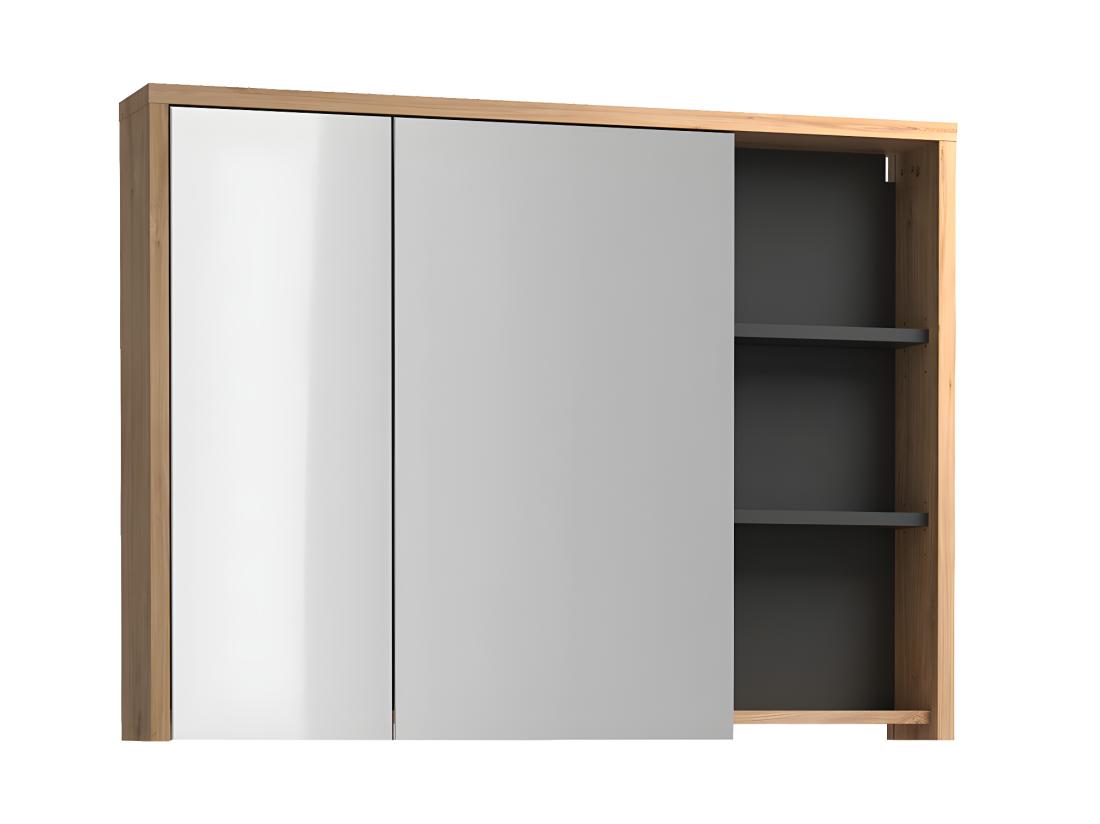 Vente Unique Armoire Murale De Salle De Bain Coloris Naturel - 100 Cm - PURNAL