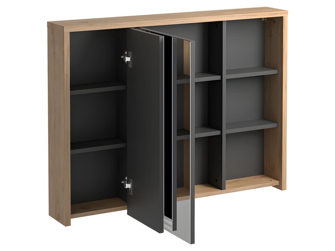 Vente Unique Armoire Murale De Salle De Bain Coloris Naturel - 100 Cm - PURNAL