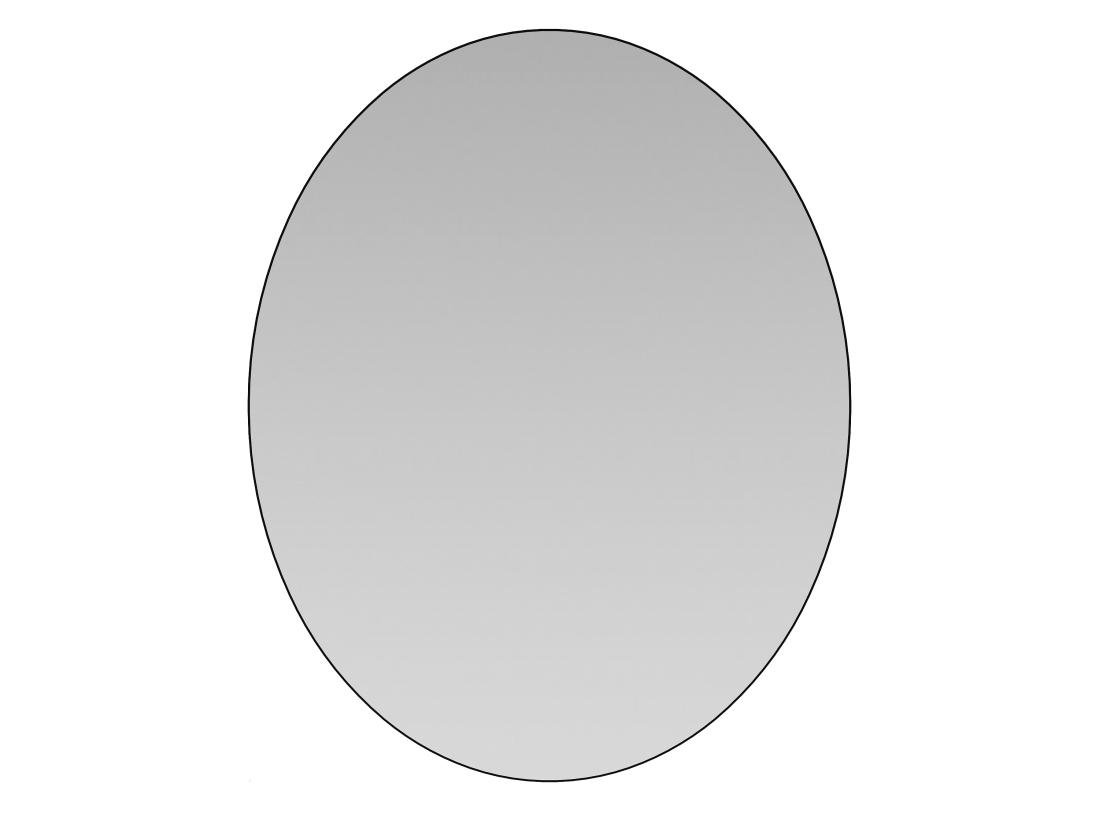 Vente Unique Armoire Murale De Salle De Bain Ovale Avec Miroir – Noir – RURI