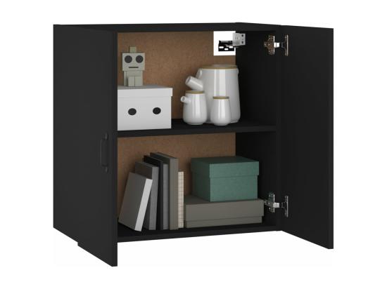 Vente Unique Armoire Murale Noir 60x31x60 Cm Bois D'ingénierie