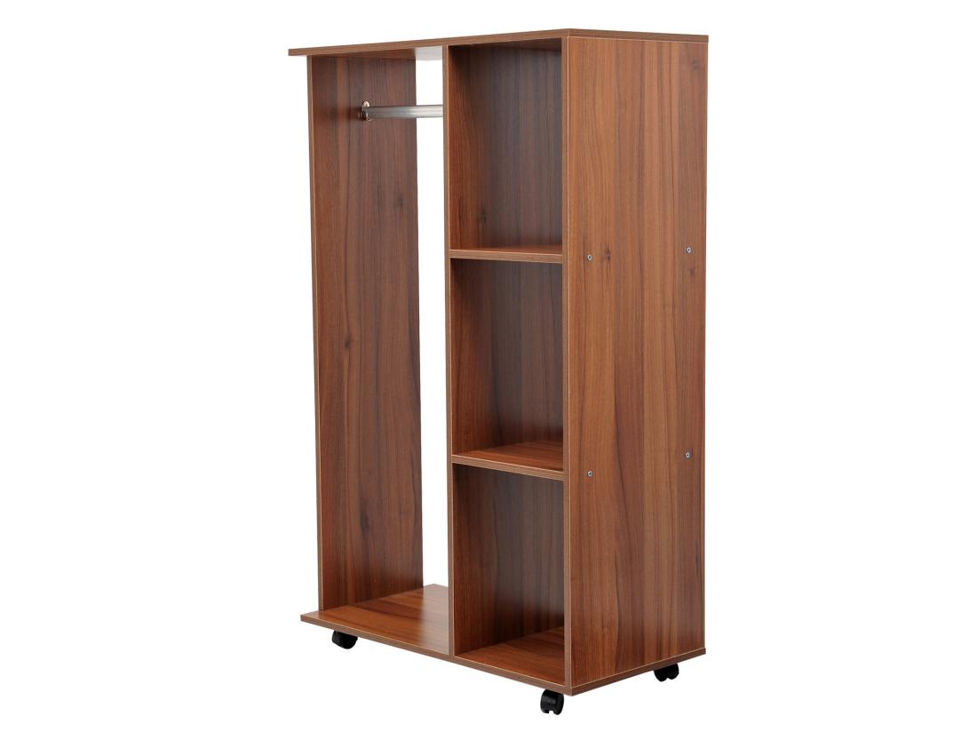 Vente Unique Armoire Penderie Armoire De Rangement Mobile Panneaux De Particules Coloris Chêne Moyen