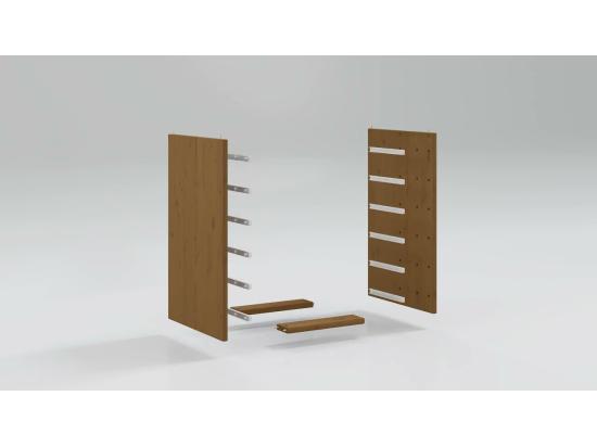 Vente Unique Armoire Roulante Avec Tiroirs MOSS Blanc Bois De Pin Solide