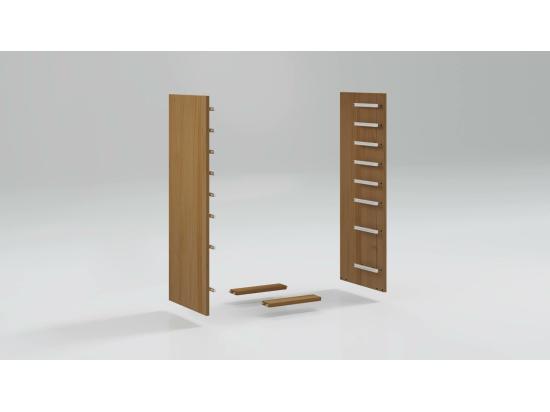 Vente Unique Armoire Roulante Avec Tiroirs MOSS Gris Bois De Pin Solide