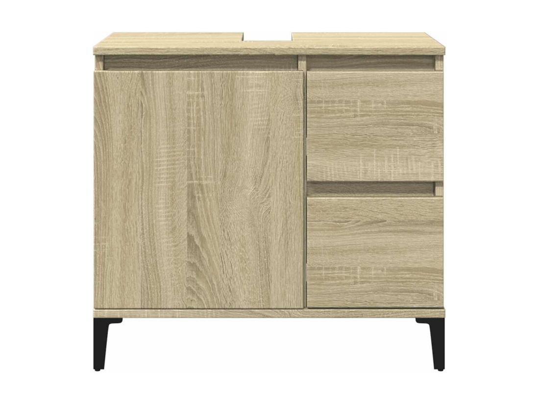 Vente Unique Armoire Salle De Bain Chêne Sonoma 65x33x60 Cm