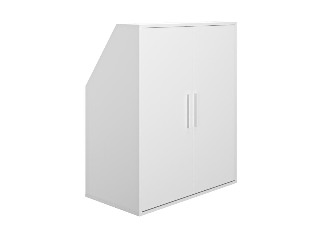 Vente Unique Armoire Sous Pente 2 Portes - Blanc - ADEZIO