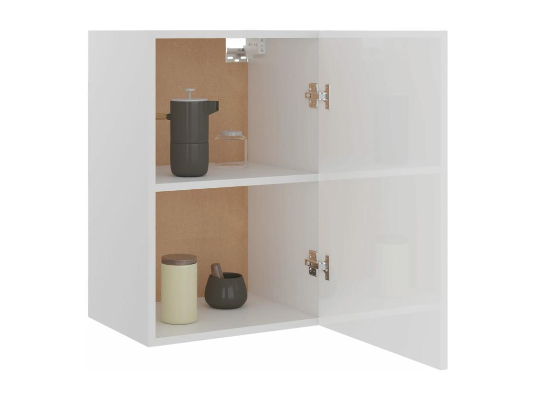 Vente Unique Armoire Suspendue "Lyon" Blanc Brillant 39 5x31x60cm