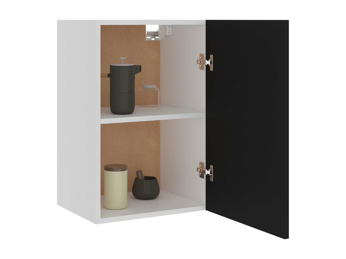 Vente Unique Armoire Suspendue "Lyon" Noir 39 5x31x60 Cm Bois D'ingénierie