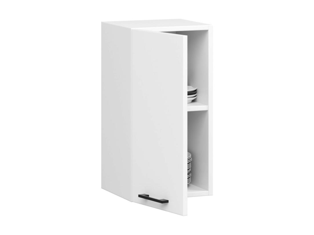 vente unique Armoires de cuisine haute AKORD W30 OLIWIA Blanc 30 cm 1 porte façade Blanche 2 étagères 30x30x58 cm