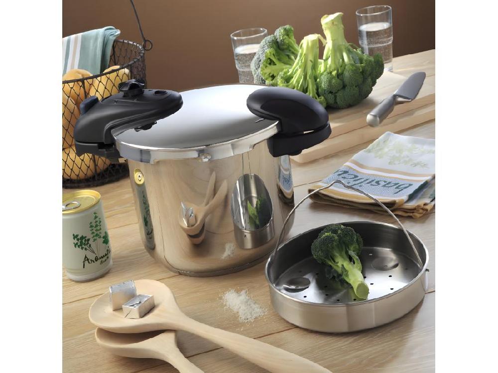 Vente Unique Autocuiseur à Baïonnette ILLICO Argent Acier Inoxydable Ø24cm 10L