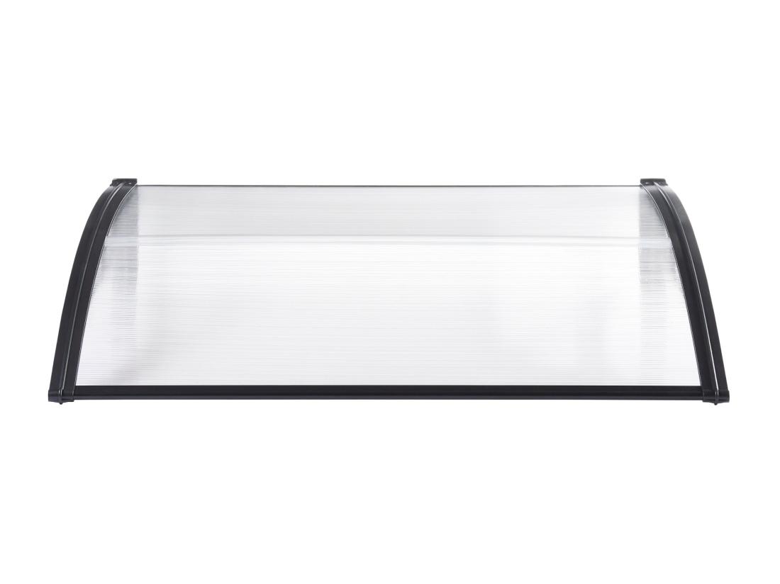 Vente Unique Auvent De Porte D'entrée Noire 120 X 80 X 23 Cm 03_0006385