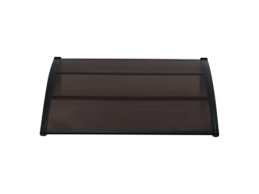 Vente Unique Auvent De Porte D'entrée Polycarbonate Marron 120 X 100 X 0.5 Cm 03_0004666