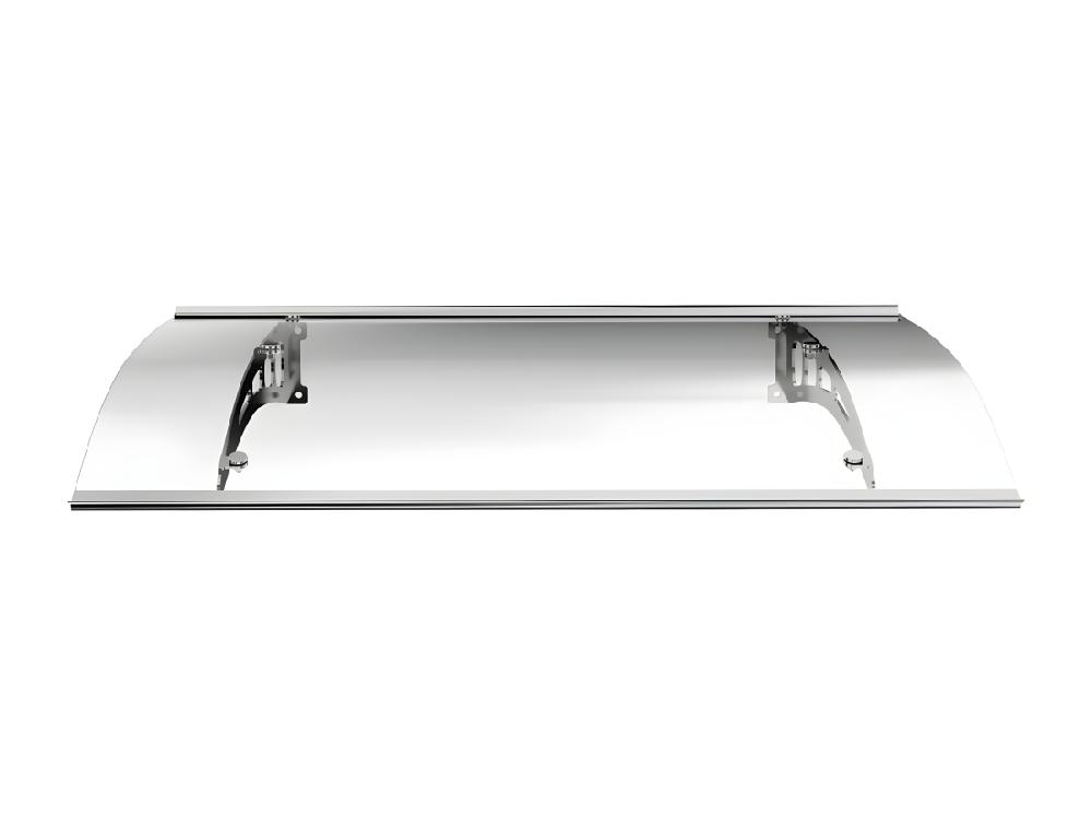 Vente Unique Auvent De Porte En Aluminium 120 X 90 Cm Courbé NEONA