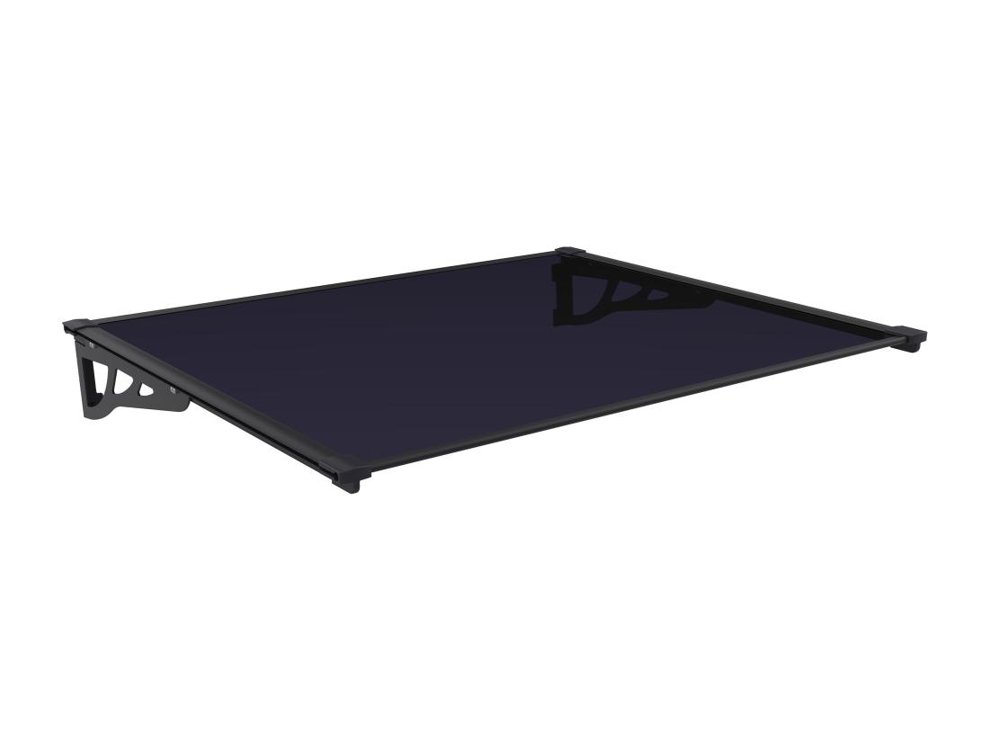 Vente Unique Auvent De Porte En Aluminium 150 X 90 Cm Incliné Noir KEPLER