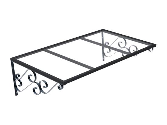 Vente Unique Auvent De Porte En Aluminium L140 X L80 Cm Incliné AMBAN