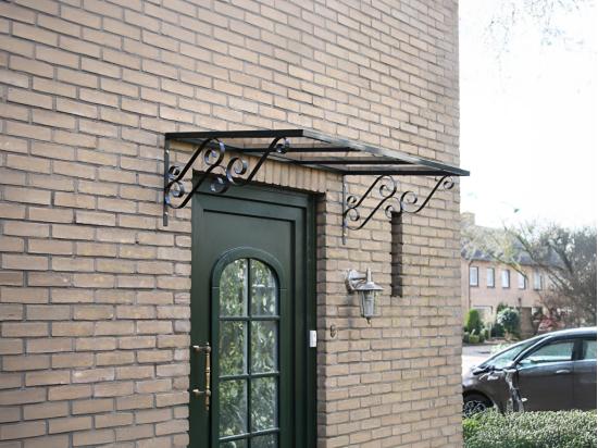 vente unique Auvent de porte en aluminium L150 x l80 cm incliné AMBAN