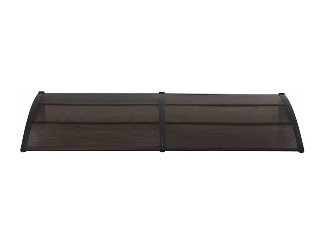 Vente Unique Auvent De Porte Marquise Polycarbonate Marron 240 X 100 X 100 Cm 03_0004672