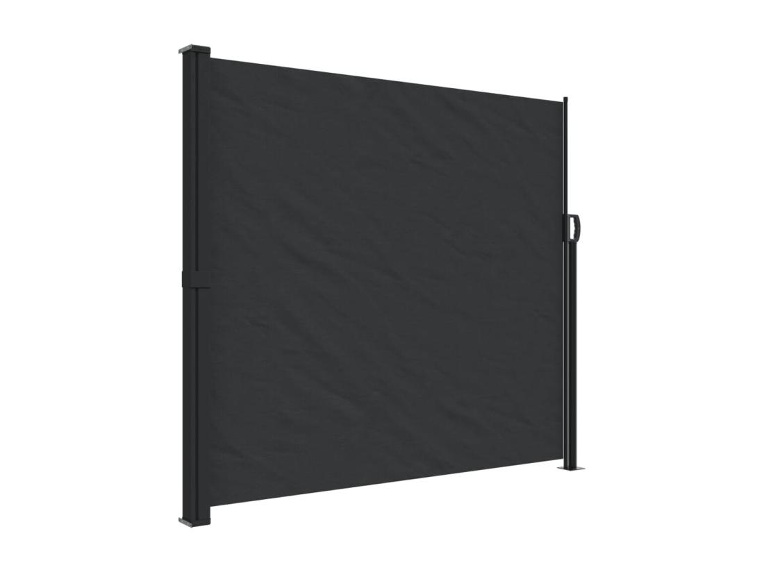 Vente Unique Auvent Latéral Rétractable Noir 180x600 Cm