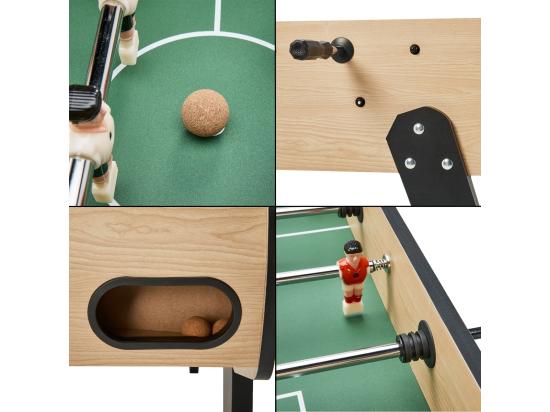 Vente Unique Baby-foot Adulte - Robuste - Barres Télescopiques - 2 à 4 Joueurs - 3 Balles Liège Inclues