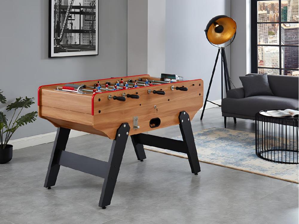 Vente Unique Baby Foot Avec Monnayeur En MDF - L153 X P77.6 X H96 Cm - Coloris Naturel Clair - HENRY