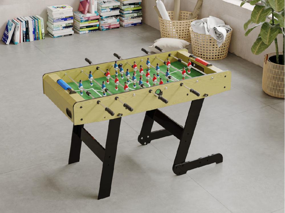 vente unique Baby foot pliable naturel clair en MDF - L121 x L61 x H79 cm - HORTON