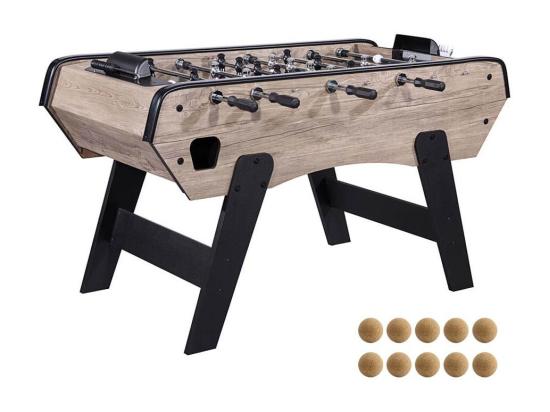 Vente Unique Babyfoot En MDF Lombardi Et 10 Balles 35 Mm En Liège