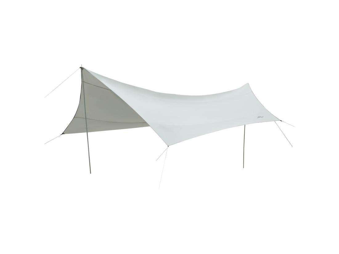 Vente Unique Bâche Anti-pluie Voile D'ombrage Toile De Camping 5 6L X 5 5l M Polyester Haute Densité 190T Imperméable Gris