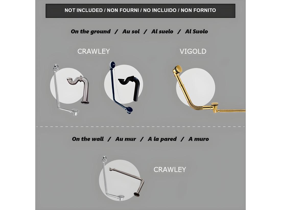 Vente Unique Baignoire Ancienne Rétro Sur Pieds RICHMOND Blanche 155 Cm Pieds De Lion Noirs