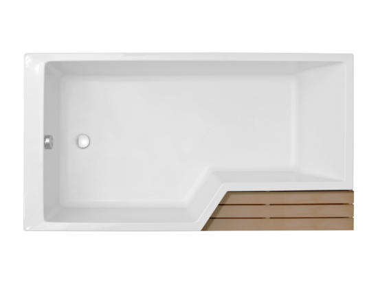 Vente Unique Baignoire Bain Douche 160 X 90 JACOB DELAFON Neo Version Gauche + Tablier