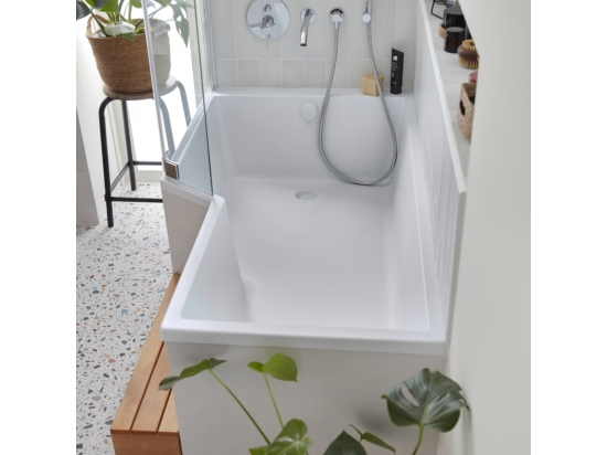 Vente Unique Baignoire Bain Douche 160 X 90 JACOB DELAFON Neo Version Gauche + Tablier