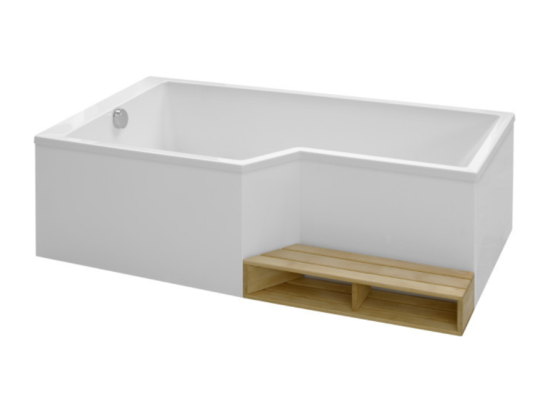 vente unique Baignoire bain douche 160 x 90 JACOB DELAFON Neo version gauche + tablier